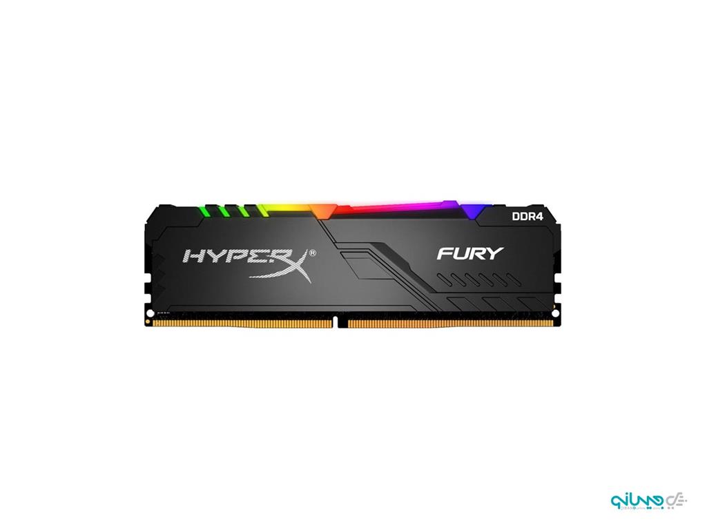 رم دسکتاپ DDR4 تک کاناله 3200 مگاهرتز CL16 کینگستون مدل HyperX FURY ظرفیت 16 گیگابایت